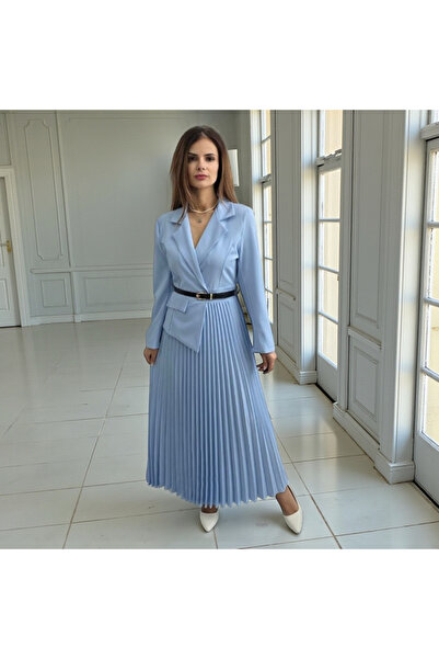 MAXORA SHOP Elegant dress with integrated jacket