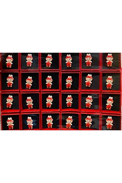 OEM Set of 24 Martisoare Brooch, Red, Velvet Box