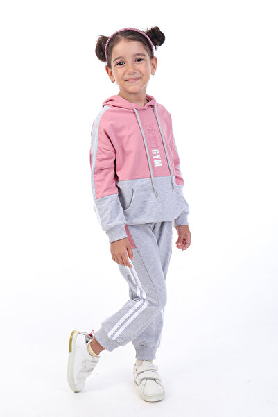 Toontoy Set de 2 piese pentru fete: Hanorac cu glugă și buzunare și pantaloni...