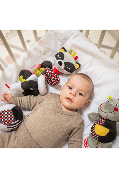 Babyono Βελούδινη μπάλα Baby Ono με κουδουνίστρα