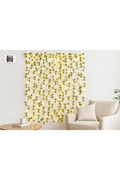 HOME ICON Solar Ivy Vine String Lights (Pack of 2) – 20M 200 LED Artificial G...