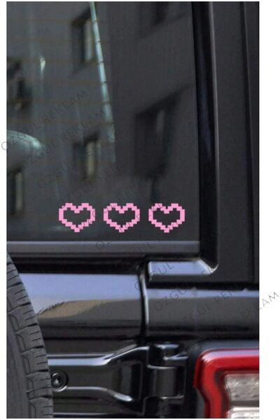 ÖZGÜL REKLAM Kalp Desenli Araba Sticker Oto Sticker