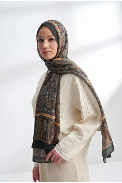 ARMANDA Etro Ethnic Pattern Shawl 6036-Cashmere Khaki