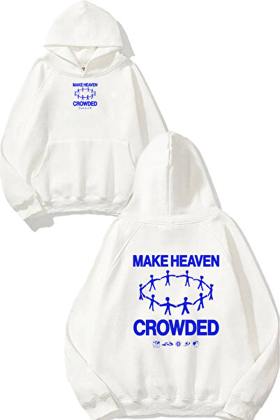 urbvn سويت شيرت أبيض كبير الحجم بتصميم مطبوع من كرويديد ديزاين