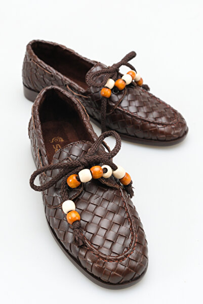 SENASTİL Κομψά γυναικεία καθημερινά παπούτσια μπαλαρίνας με πλεκτά σχέδια, λε...