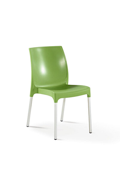 Novussi Basic chair, green color, PP shell with fiberglass reinforcement