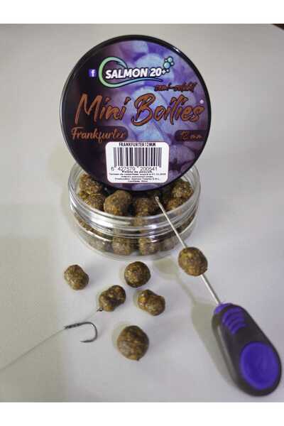 SALMON 20+ Mini Boilies Solubile 12 mm Frankfurter & Usturoi
