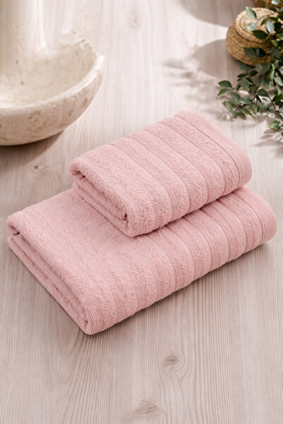 Cottonest Wave Pink Towel Set of 2 |   100% Cotton |   Soft Texture, High Abs...
