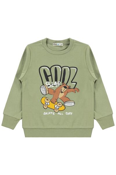 Civil Boys Cool Baskılı 2-5 Yaş Sweatshirt - Haki 2-3 Yaş