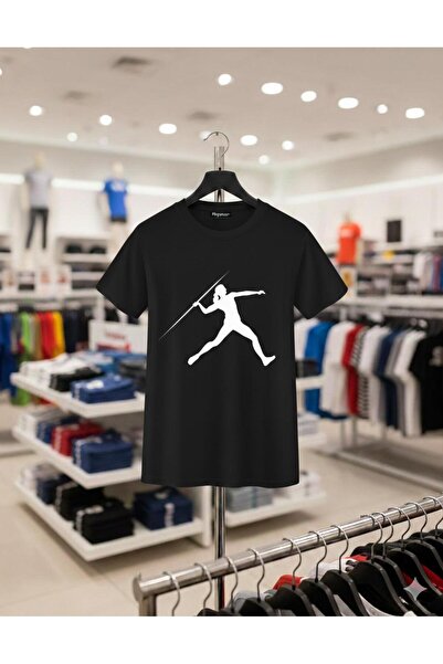 playwear PLAY WEAR Унисекс тениска с кръгло деколте и щампа на изобразяващ се...