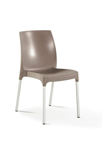 Novussi Basic chair, cappuccino color, PP shell with fiberglass reinforcement