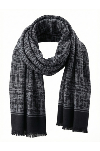 Ege Fular Şal SEVGİLİLER GÜNÜ İÇİN ERKEK KAŞMİR DOKULU KIŞLIK ATKI 150x35 cm