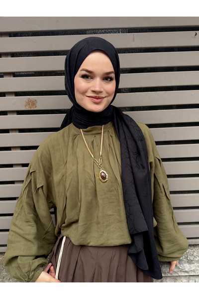 CUOCA LOUNGE Halka Desen Doğal Pamuk Şal