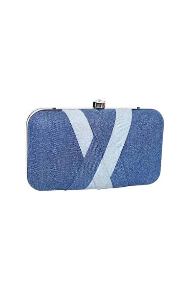 The Purani Jeans Artistic & Elegant Denim Clutch, "Blue" Multi-purpose Bag (S...