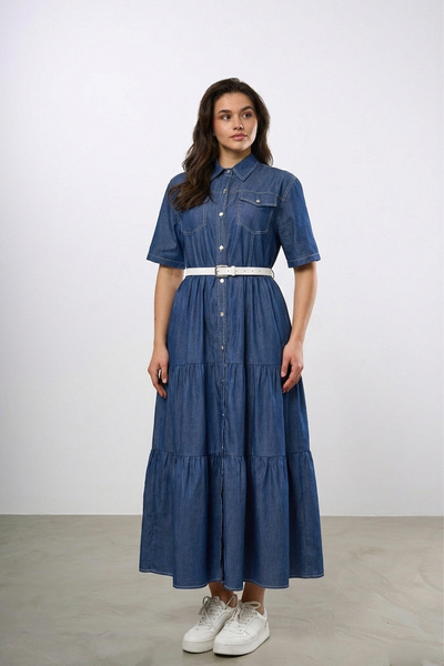 HANIQA Long Denim Dress |   44-50