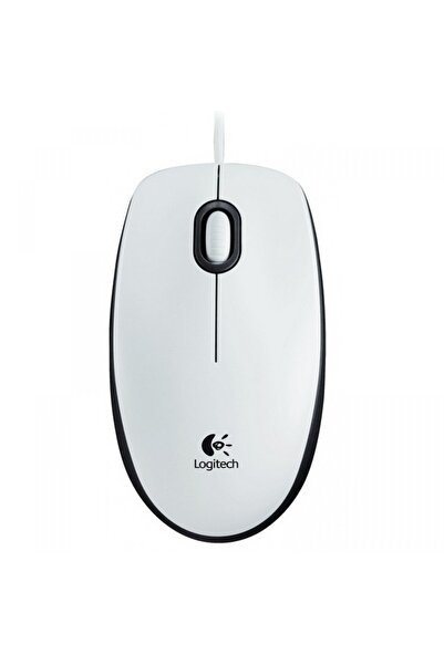 logitech B100 USB Optical Mouse, White