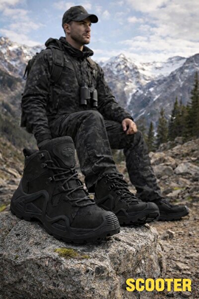 Neco أحذية تكتيكية مقاومة للماء، أحذية متوسطة الطول، أحذية تكتيكية، أحذية تسل...