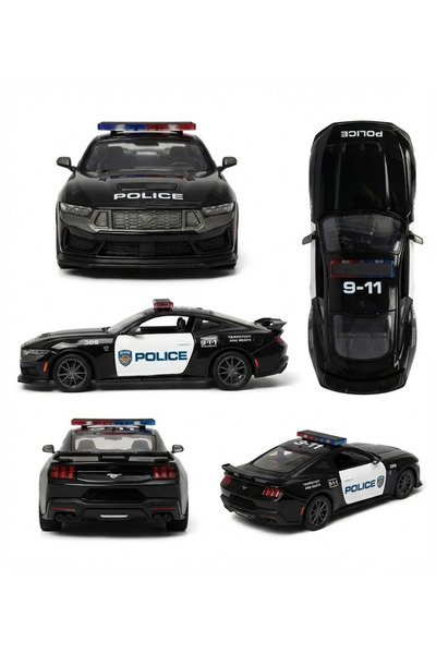 craftivio Police Car Metal Pull-Back Toy Car 1:38 Scale Doors Opened Model Vehicle