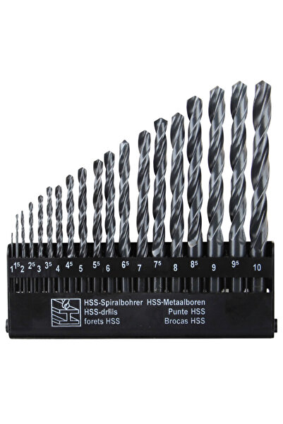Evotools HSS Metal Drill Bits 19 Pcs - Drill Diameter 1-10 mm