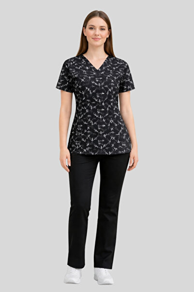 Simirna Üniforma Στολή ιατρών και νοσηλευτών με σχέδια - Ελαστική στολή με υψ...