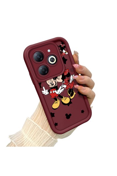 CHICASELUX Silicone Material Anti-Fall Phone Case Minnie Pattern Compatible with Infinix Smart 8
