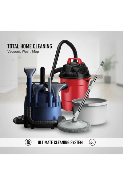Primo Plus Complete 3-in-1 Home Cleaning Kit – Vacuum Cleaner, Mopping and Wa...