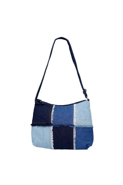 The Purani Jeans Artistic & Elegant Denim Tote Bag, "Blue" Multi-purpose Bag ...