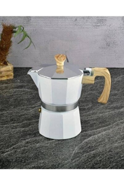FATİHAVM61 Chef Star Stovetop Moka Pot 6 Cup Aluminum Coffee Espresso Pot 300 ml