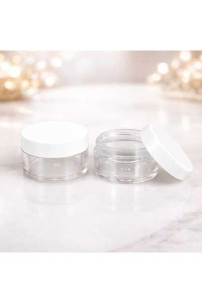 makrobay 6 Pieces of 10 ml Mica Acrylic Jars – Crystal Transparent Empty Crea...