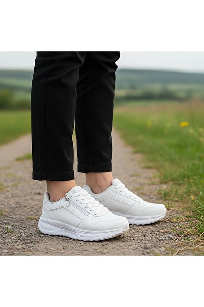 KAFKASLAR AYAKKABI Comfortable Daily Sports Shoes with Padded Soles and Zipper