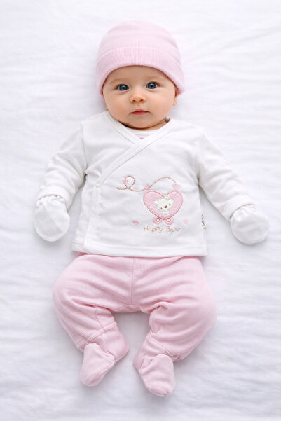 Bebitof ZIBIN 5 PARÇA AYICIK DESENLİ PEMBE