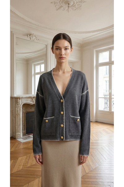 Butik Kadın triko geniş kalıp hırka