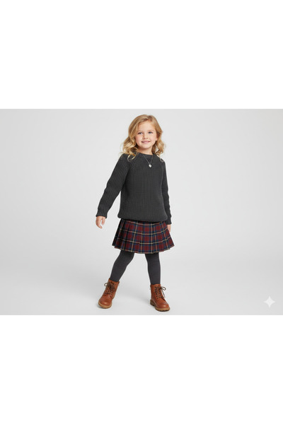 CLOUDY WEAR&DESİGN Pulover tricotat Selanik cu gât tip bicicletă pentru fete ...