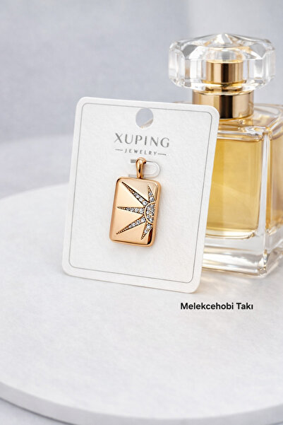 XUPING JEWELRY 18K Rose Güneş Desenli Kolye Ucu / Melekcehobi Takı