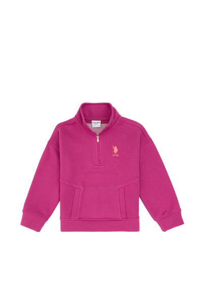 U.S. Polo Assn. Kız Çocuk Pembe Sweatshirt 50314267-VR041