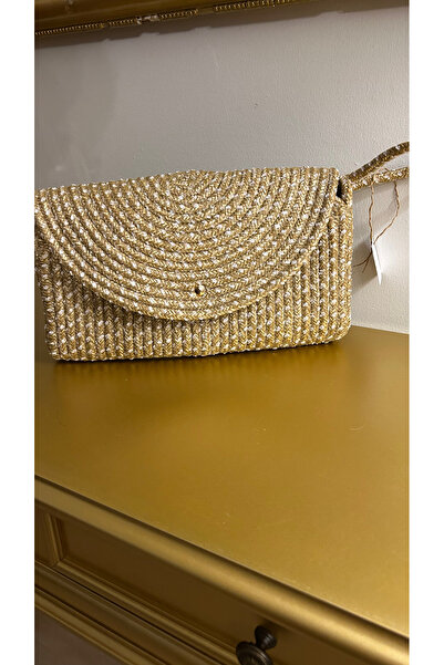 Camel krem şantuk körüklü clutch çanta