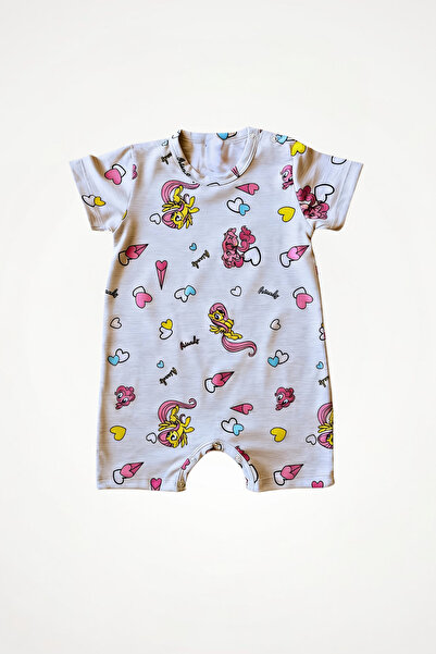 Newteam 100% Cotton Patterned Baby Girl Romper |   Crew Neck, Short Sleeves a...