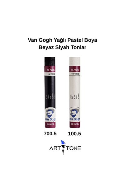 Talens Van Gogh Yağlı Pastel (Oil Pastel) Seti 2'li Siyah Beyaz Tonları – San...