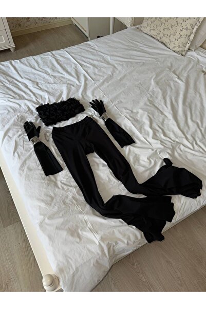 TAYT İBİZA Güllü Crop Spanish Pants Leggings Set