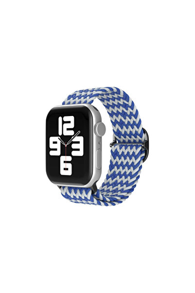 eco port Watch 38mm Compatible Strap (Not a Watch) - Zigzag White-Blue