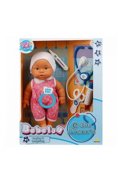 Sunman Păpușă bebeluș, Dollz n More, Doctorul bebelușului, 35 cm, roz