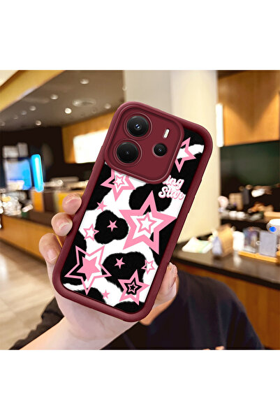 Hontinga Shockproof Simple Claret Red Silicone Phone Case Compatible with Red...