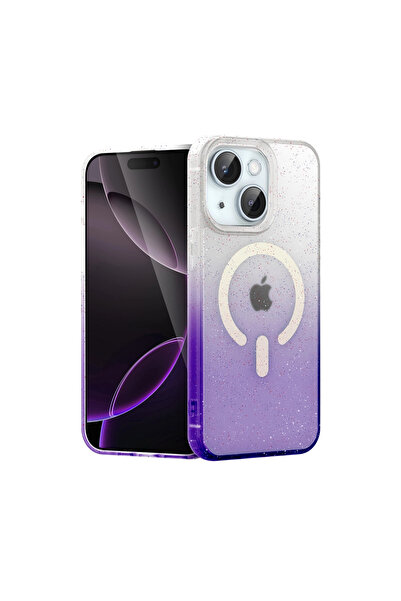 eco port iPhone 14 Pummel Shiny Magsafe Cover - Purple