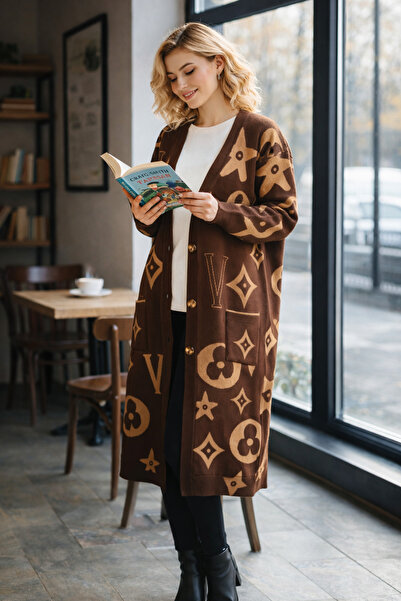 FİFTY ONE Women's Patterned Knitwear Cardigan