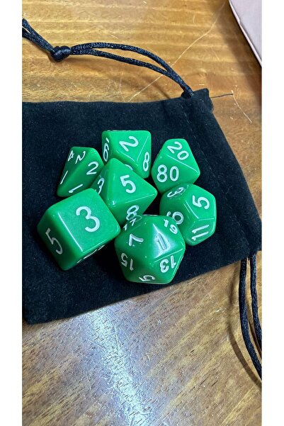 zerzembe DND Frp Zar Seti 7li Set Dnd Zarı Dungeons And Dragons Masaüstü Oyun...