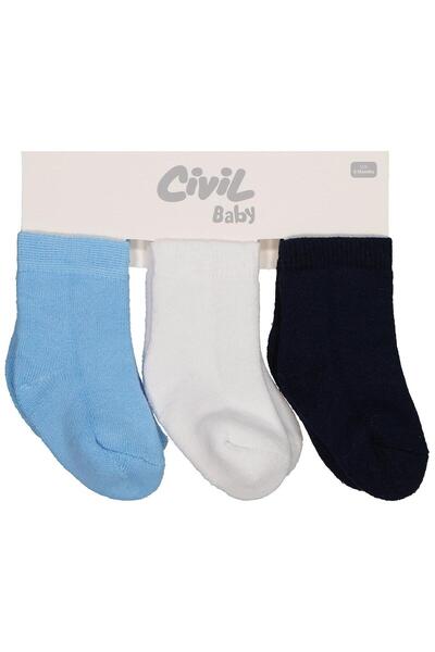 Civil Baby Основна кърпа 6- 3-компонентен комплект бебешки чорапи за момчета ...