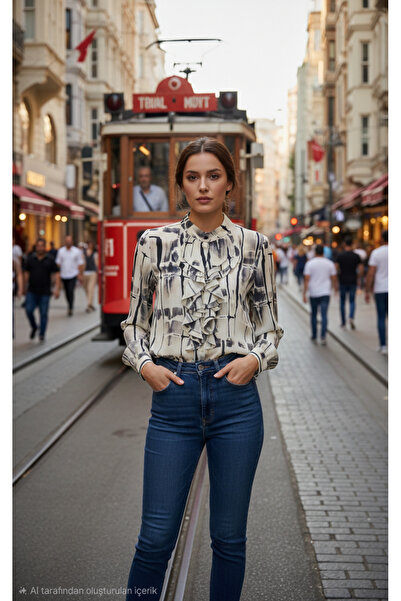 RIDVAN Women's Hijab Crepe Fabric Blouse