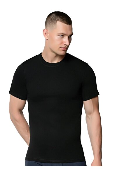 GÜMÜŞ 4008 Pack of 6 Men's Combed Cotton Colored Crew Neck Undershirts