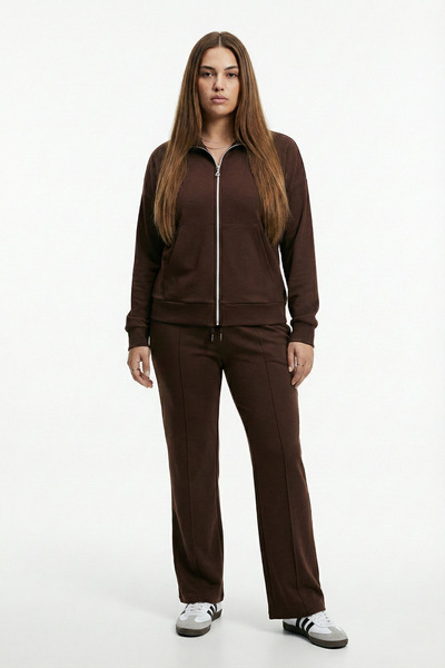 AWOONN Σετ φόρμας Osho Modal με λεπτομέρεια τσέπης καγκουρό και φερμουάρ