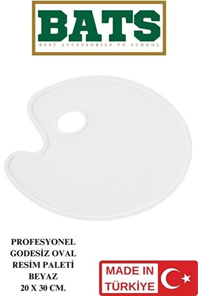 BATS ПРОФЕСІЙНА БЕЗДЕРЕВ'ЯНА ОВАЛЬНА ПАЛІТРА БІЛА 20 X 30 СМ.